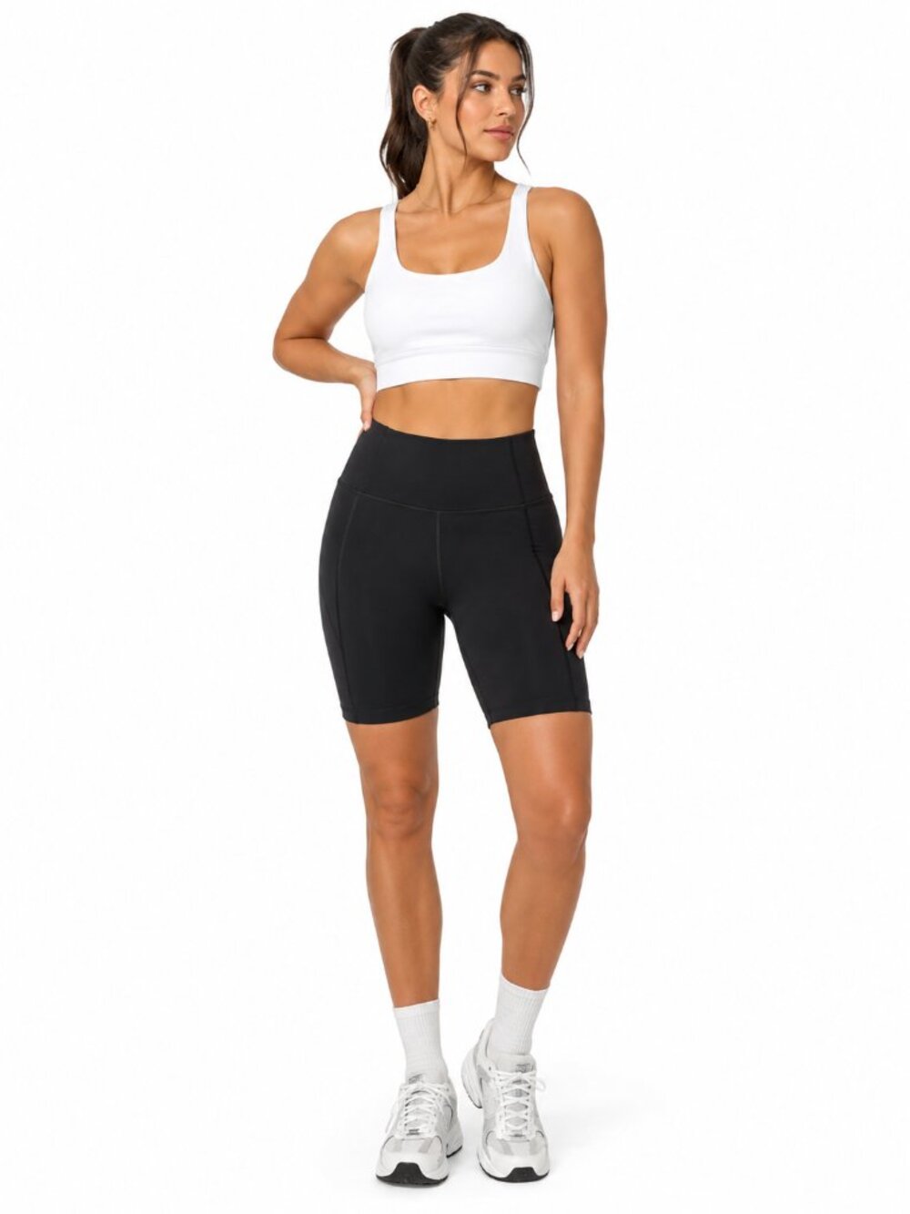 Girlfriend Collective Black High-Rise Bike Short